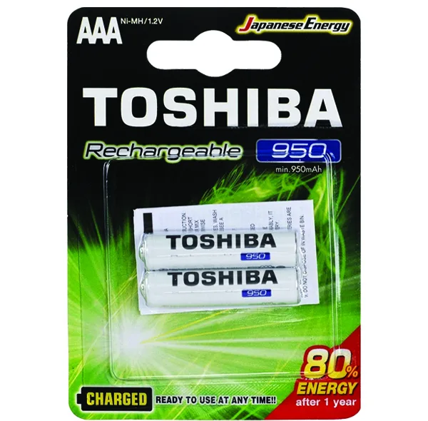 باتری نیم قلمی توشیبا مدل 950 بسته 2 عددی