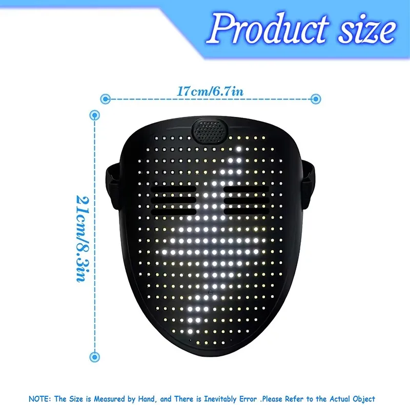 ماسک ایفای نقش مدل تمام LED پیکسلی