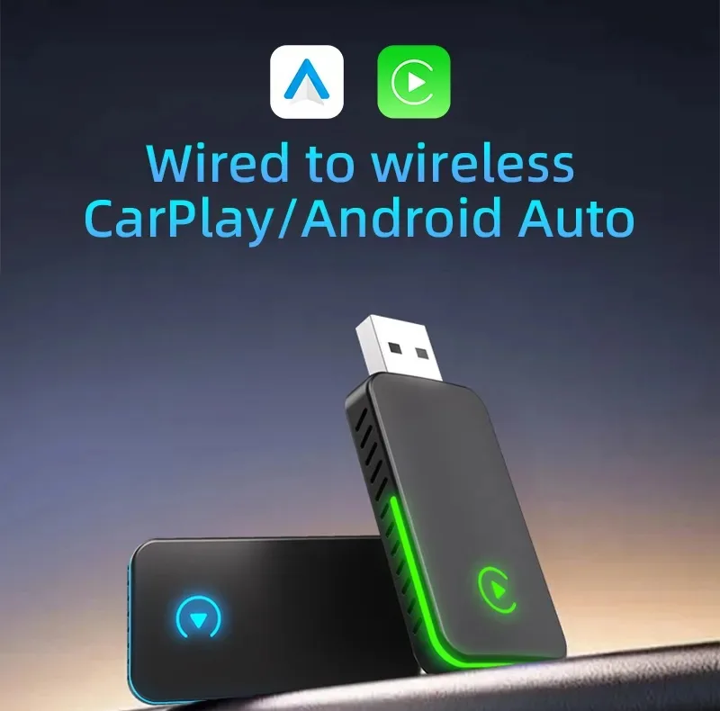 کارپلی و اندروید اتو مدل CP/AA M10 2in1 Carplay/Android Auto به همراه مبدل USB به USB-C