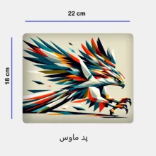 ماگ طرح عقاب کد 89 به همراه  زیر لیوانی و پد ماوس