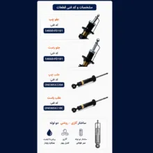 کمک فنر جلو و عقب استاندارد جی مدل اف دی اِن مناسب برای تیبا، کوییک و ساینا بسته 4 عددی
