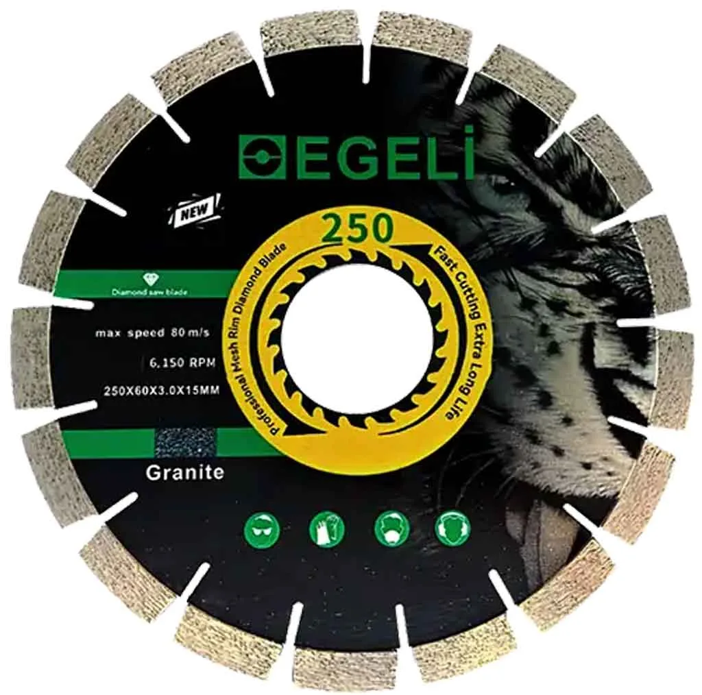 دیسک برش گرانیت بر سایلنت ایگلی مدل AJ_250 سایز 250 میلی متر