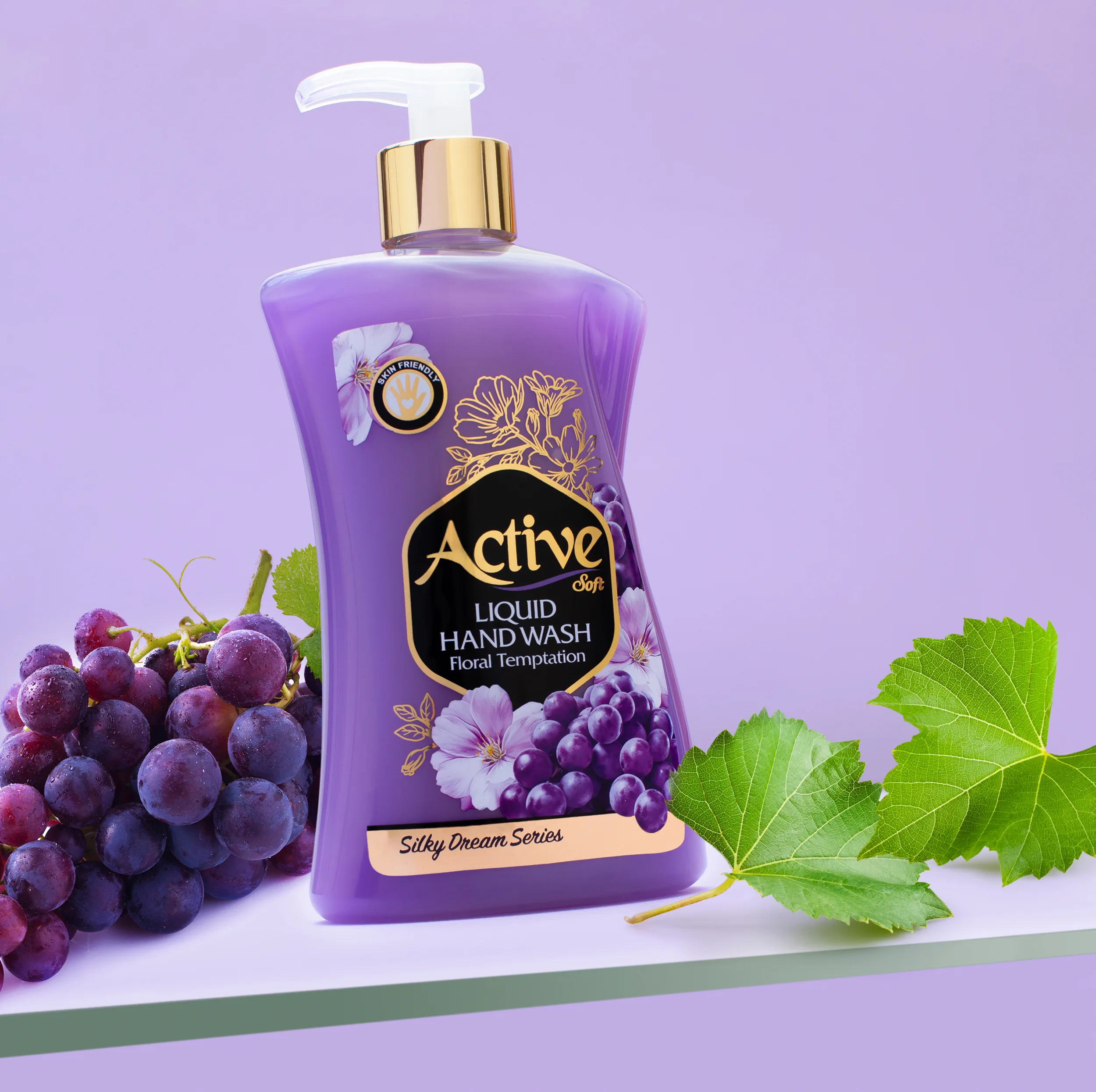 مایع دستشویی صدفی اکتیو مدل Floral Temptation وزن 450 گرم