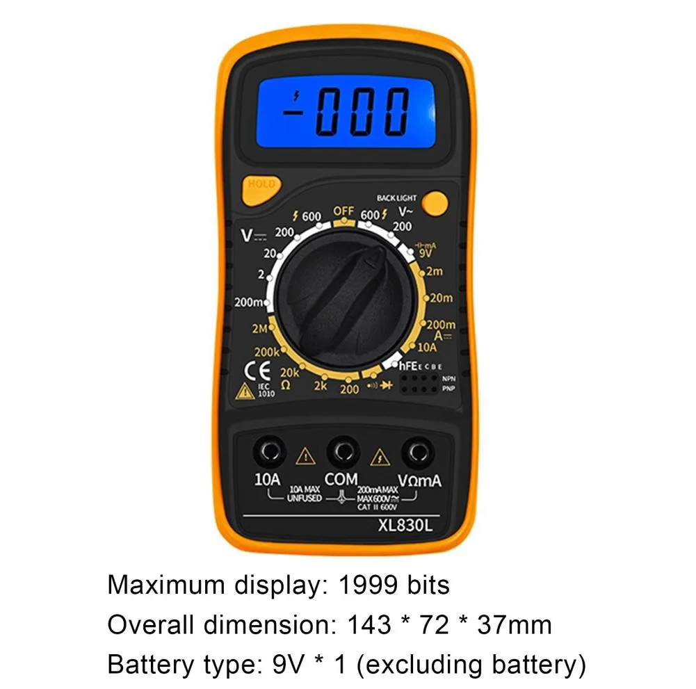 مولتی متر دیجیتال مدل 830L