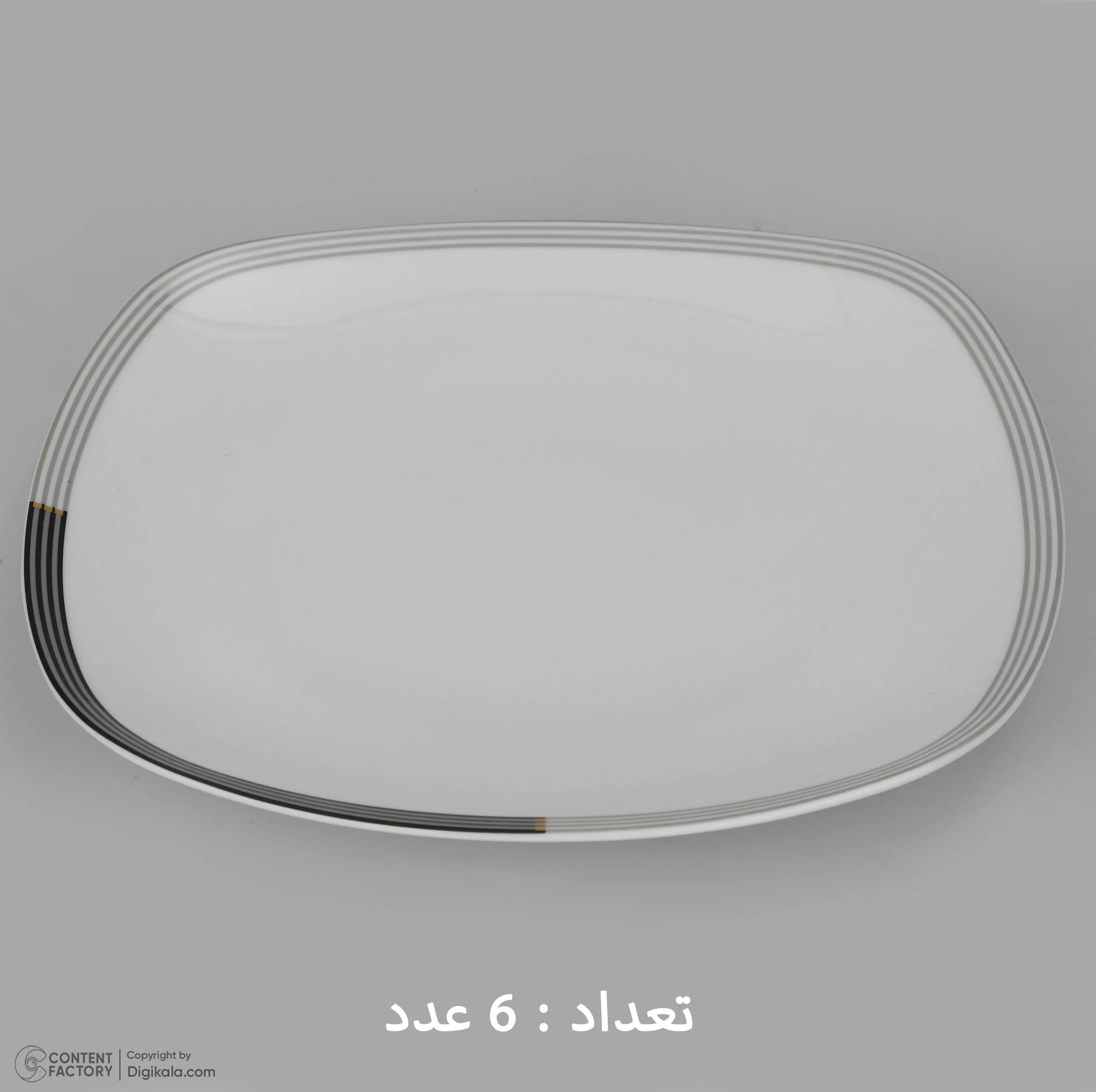 سرویس غذاخوری 27 پارچه 6 نفر چینی زرین ایران مدل وگاس اوریت سری کواترو درجه عالی