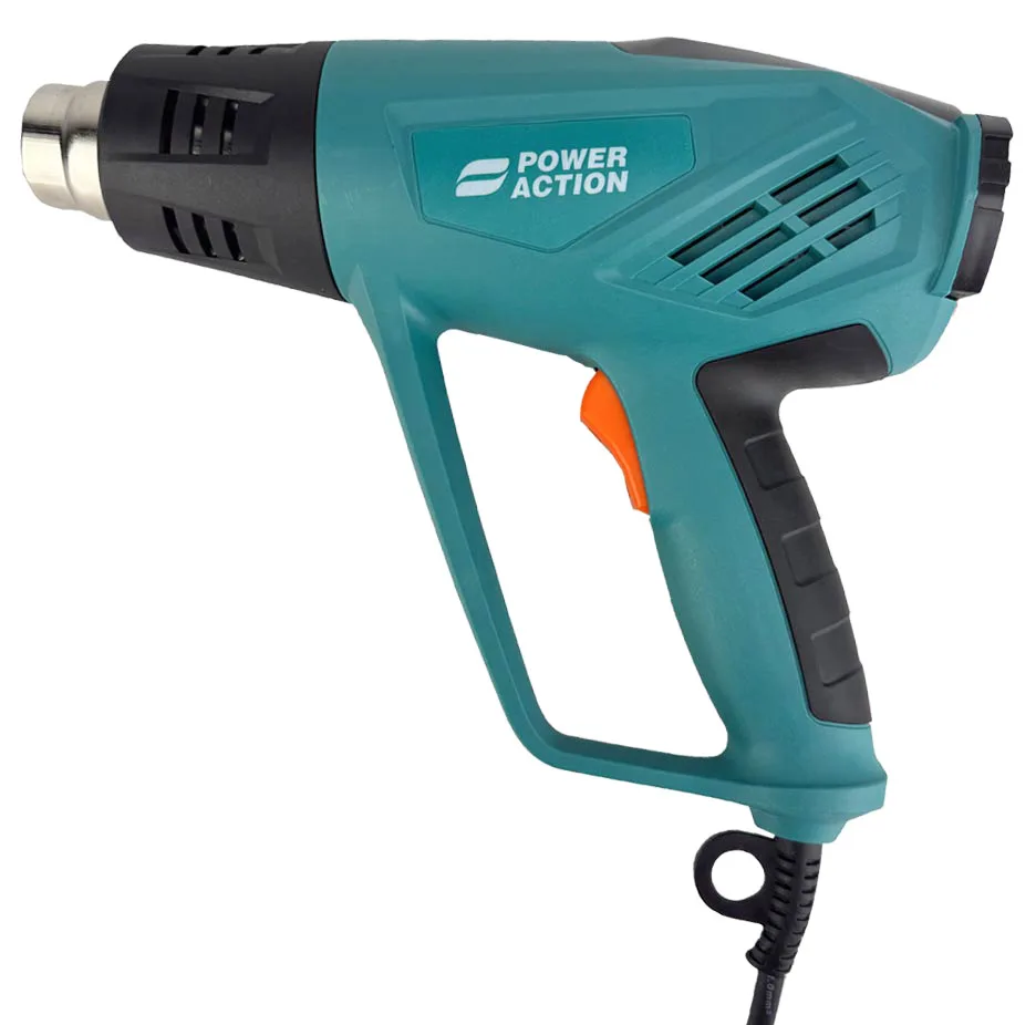 سشوار صنعتی 2000 وات پاور اکشن مدل HG2000V مجموعه 8 عددی