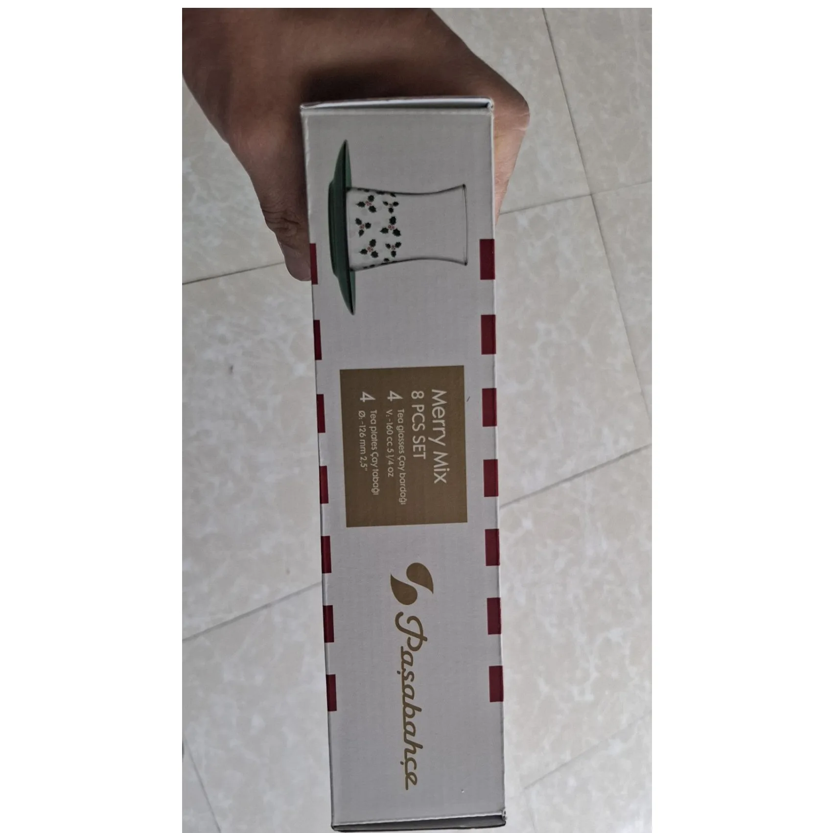 ست فنجان و نعلبکی 8 پارچه پاشاباغچه مدل MERRY MIX هیبلی کد 95290