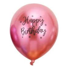 بادکنک لاتکس مدل کروم طرح happy brithday بسته  20 عددی
