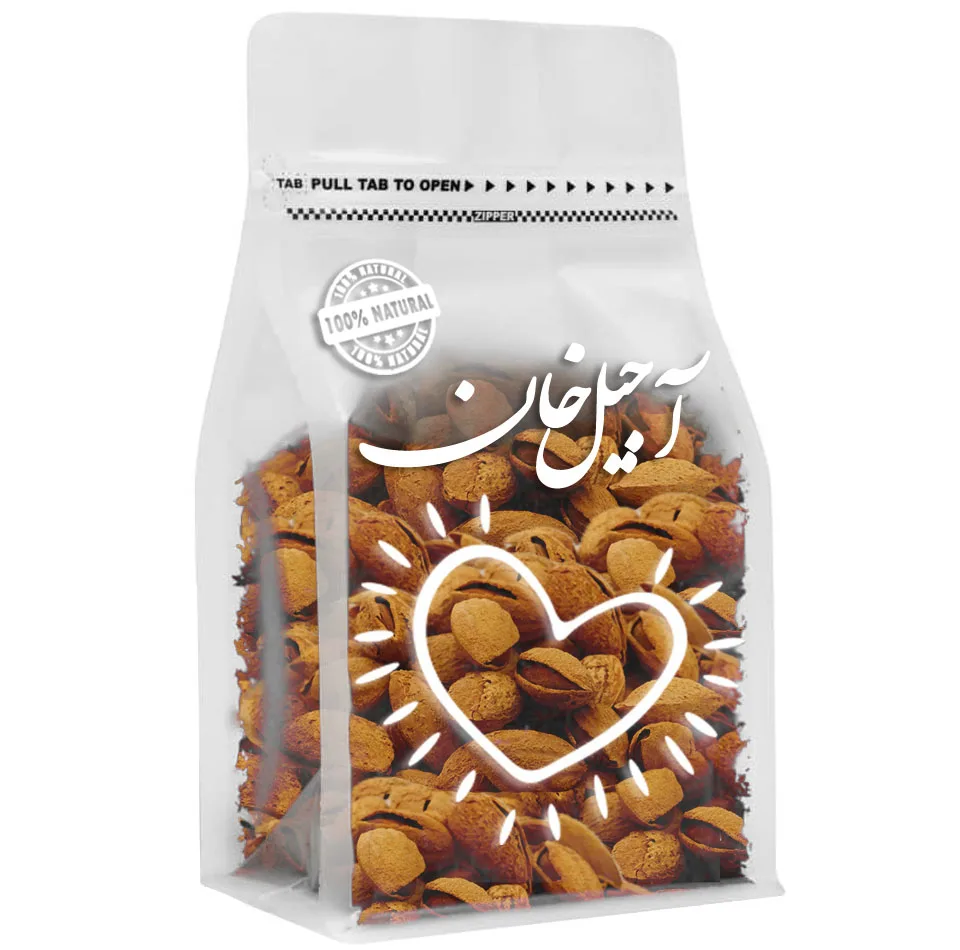 بادام پوست کاغذی خام آجیل خان - 1000 گرم