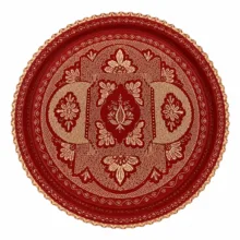 سینی مسی مدل الماس تراش لب هلالی