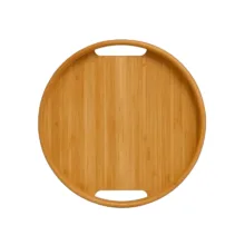 سینی دسته در مدل بامبو گرد لبه کوتاه کد c23 سایز 23*23 سانتی متر