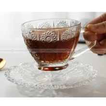 ست فنجان و نعلبکی 12 پارچه مدل پی کی کد 1369