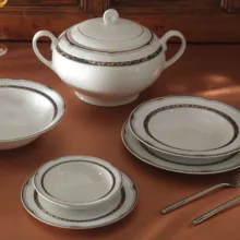 سرویس غذاخوری 102 پارچه چینی زرین ایران مدل ایتالیا اف پرشیا درجه عالی