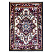 فرش ماشینی سهند کد B045.5J طرح هریس زمینه کرم کالیته بختیاری
