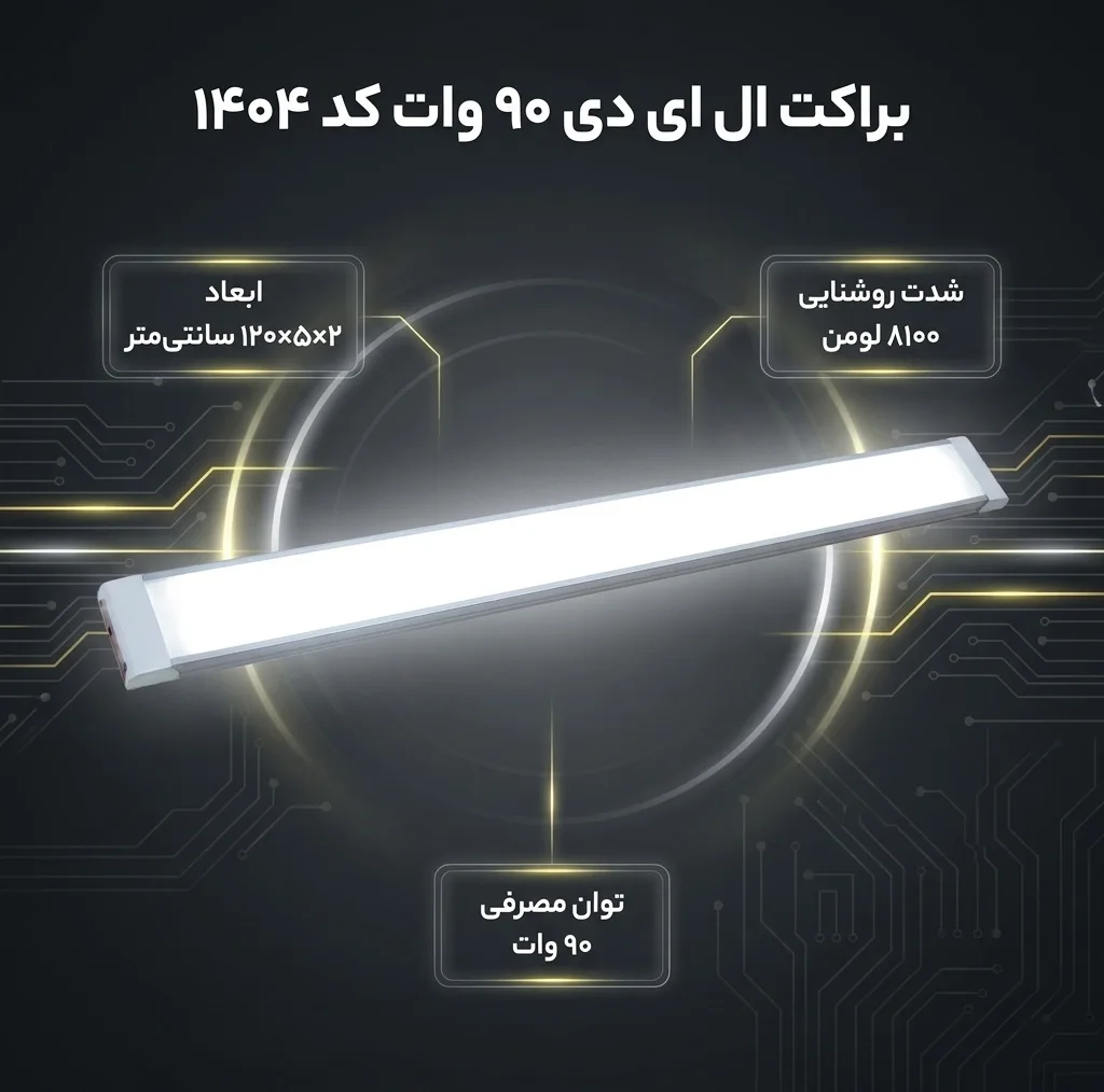 براکت ال ای دی 90 وات کد 1404بسته 10 عددی