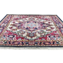 فرش ماشینی سهند کد B045.5J طرح هریس زمینه کرم کالیته بختیاری