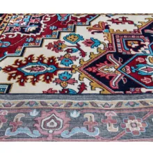 فرش ماشینی سهند کد B045.5J طرح هریس زمینه کرم کالیته بختیاری
