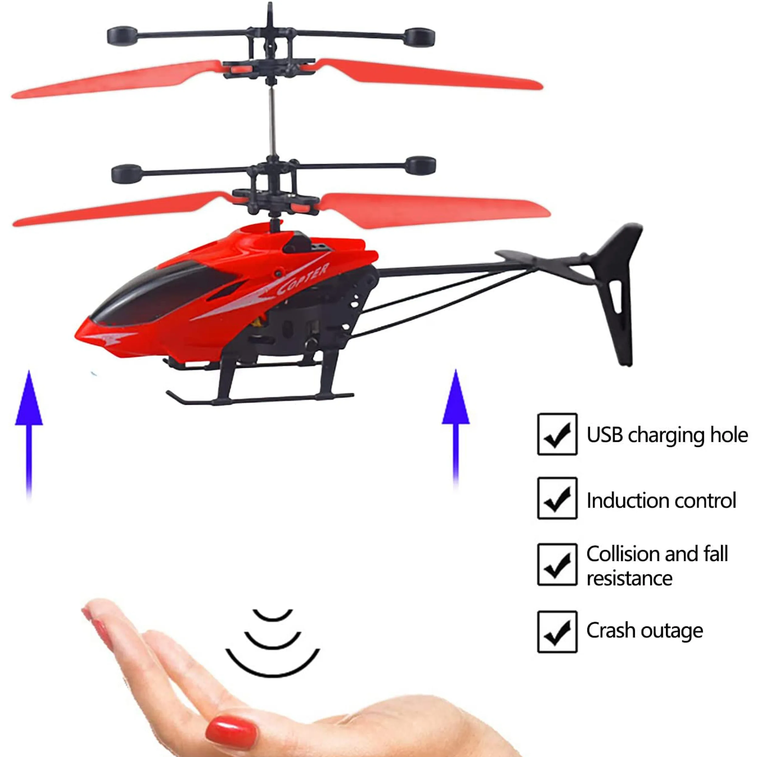 هلیکوپتر بازی مدل helicopter infared induction hong men