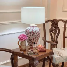 آباژور سفالی مدل برجسته گل و مرغ