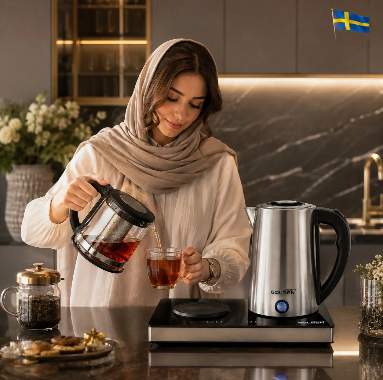 چایساز کنار هم گلدن کیچن مدل GK740
