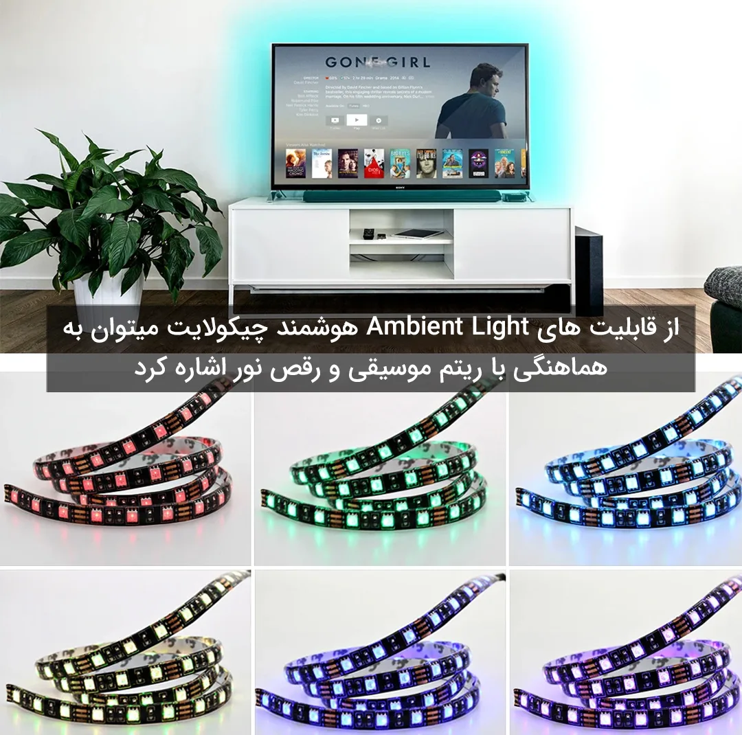 ریسه ال ای دی مدل RGB مولتی کالر بک لایت طول 3 متر