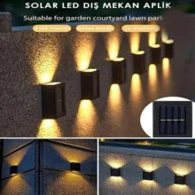 چراغ پارکی خورشیدی سولونیکس مدل  4LED-Solar-Wall Lamp مجموعه 6 عددی