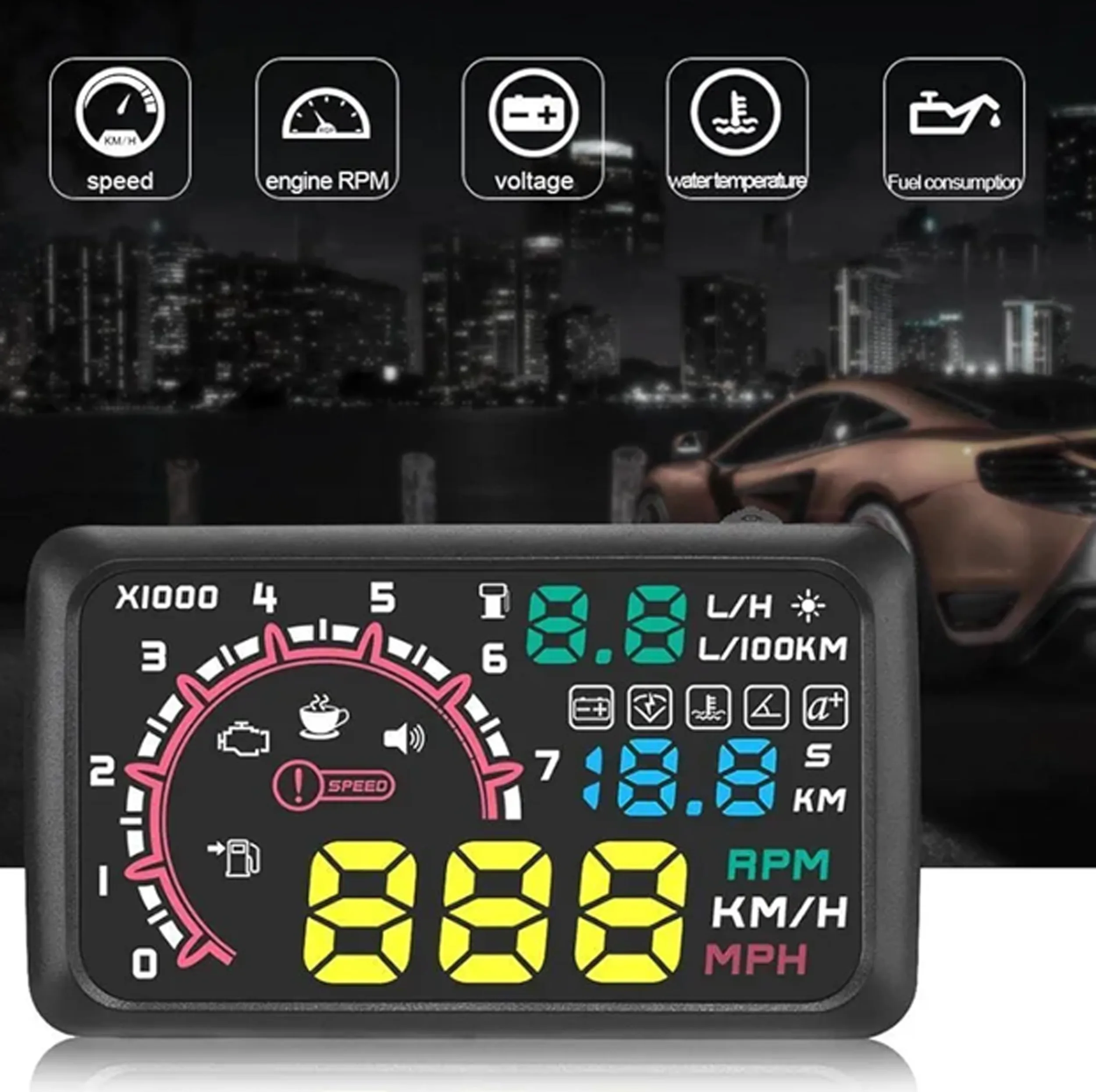 هدآپ دیسپلی خودرو مدل HUD