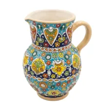 پارچ سفالی مدل مدل میناکاری کد X-1513002