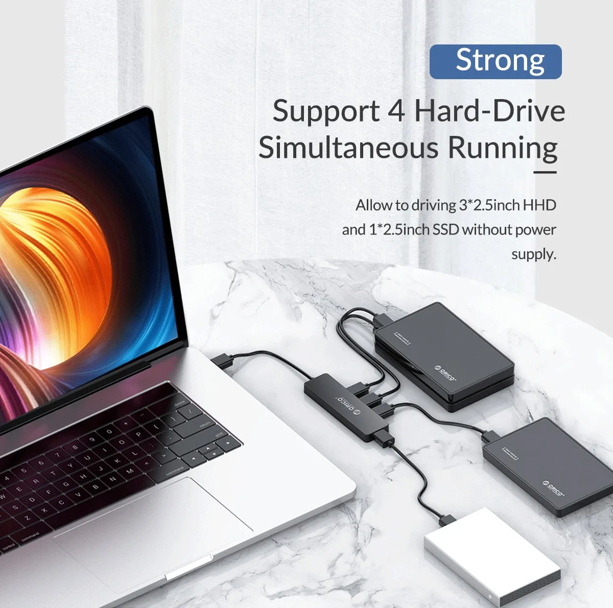 هاب 4 پورت USB 3.0 اوریکو مدل WH4P1-10
