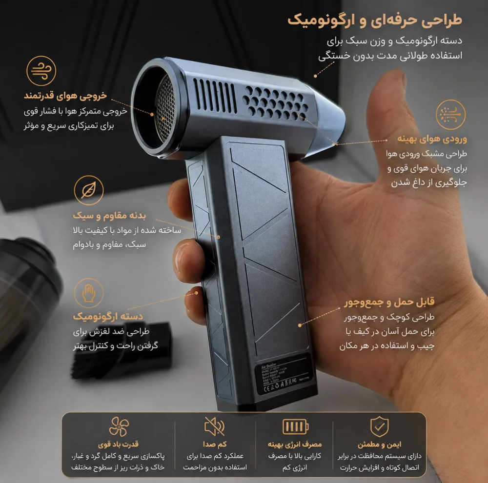 دستگاه دمنده جت فن و جارو شارژی 160 وات 130000 دور در دقیقه سویتو مدل ST-8113