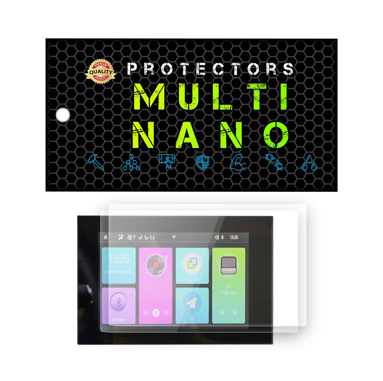 محافظ صفحه نمایش مانیتور خودرو مولتی نانو مدل X-S2N مناسب برای فونیکس Arrizo 5S بسته دو عددی