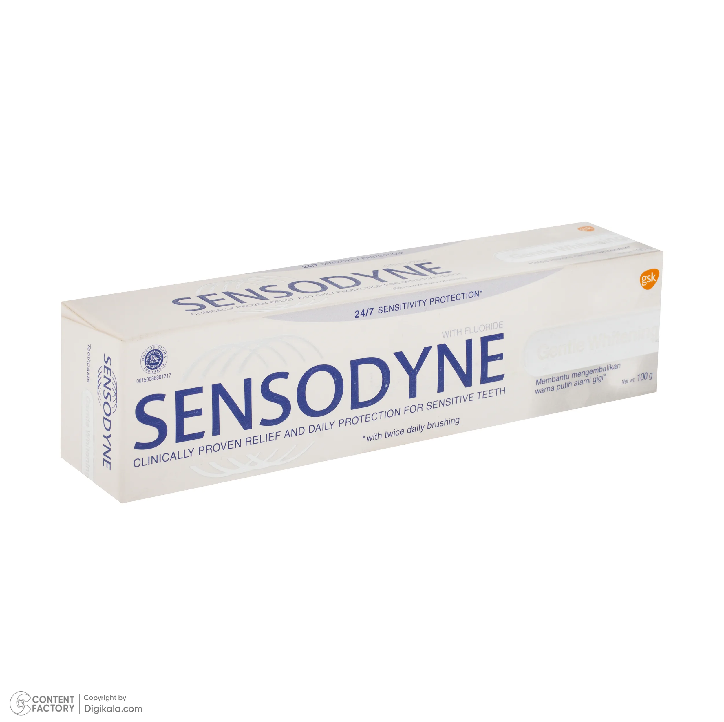 خمیر دندان ضد باکتری سنسوداین مدل Gentle Whitening وزن 100 گرم