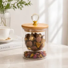 قندان مدل دوجداره گل خشک