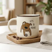 ماگ طرح هاپو مدل I love dogs مجموعه 4 عددی