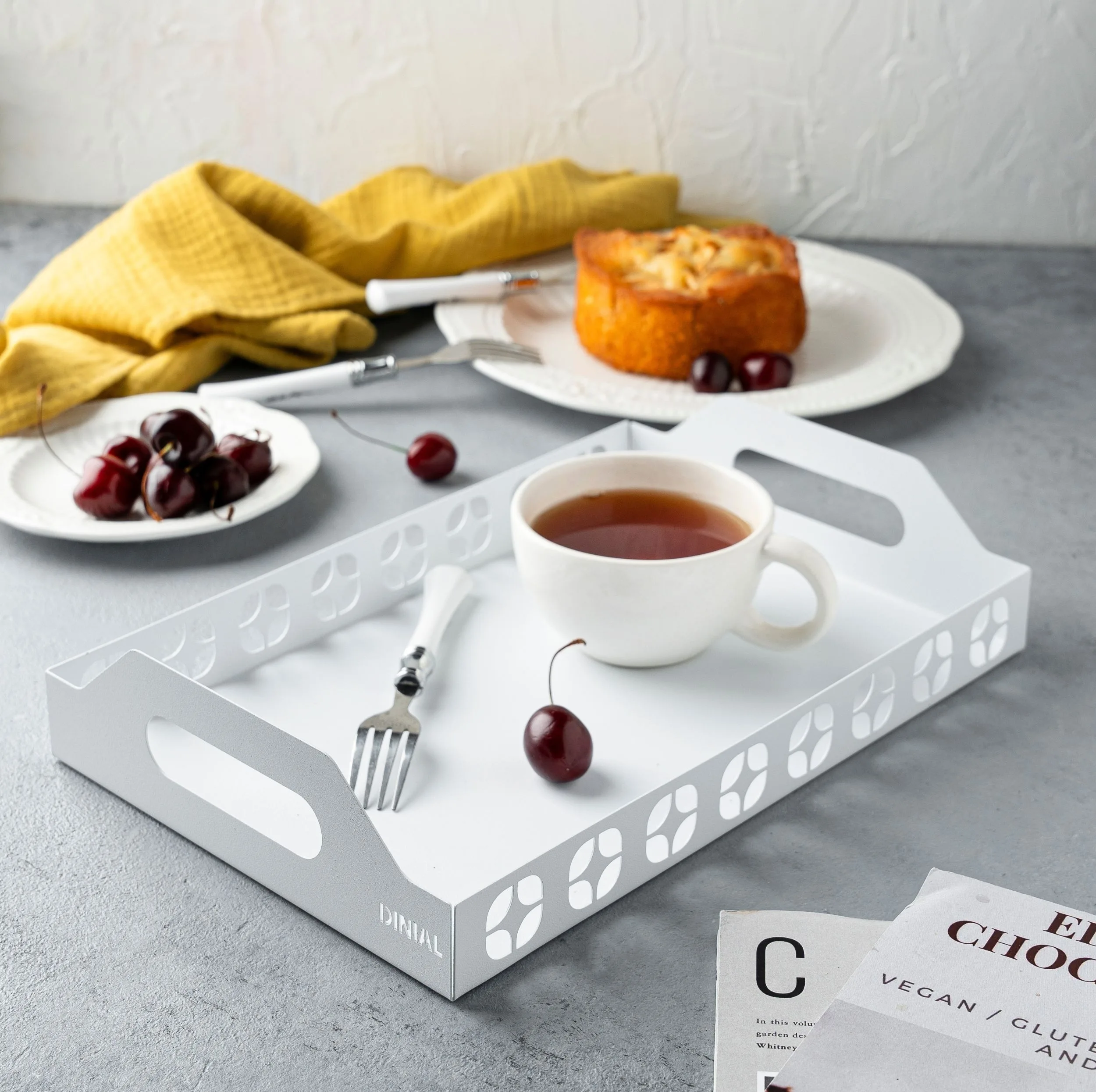 سینی دینیال مدل گل دار کد DN2417