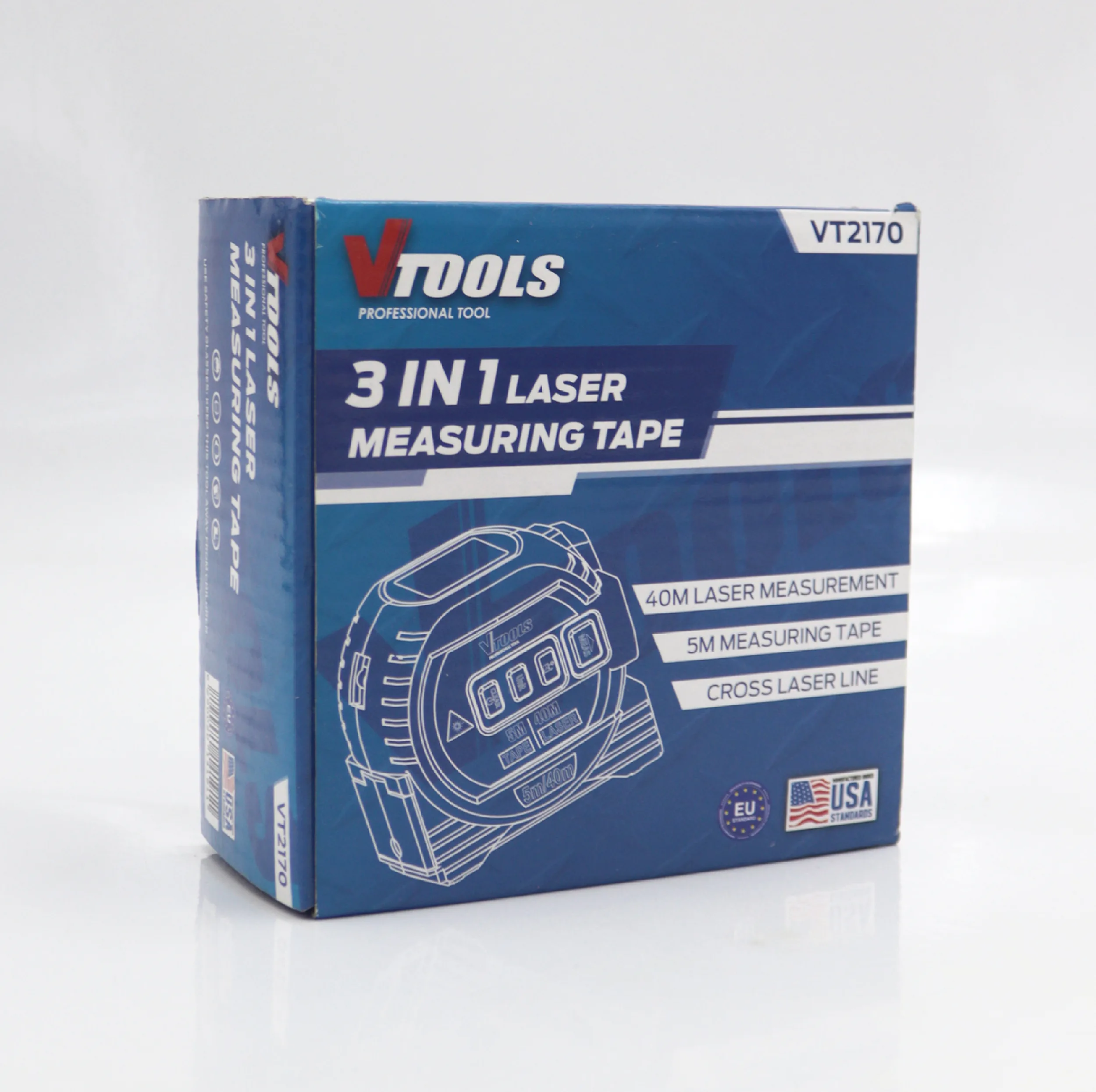 متر 5 متری وی تولز مدل لیزری کد YP-VT2170
