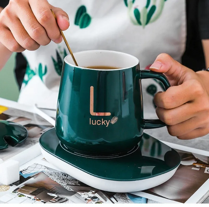 ماگ لاکی مدل Warmer Cup به همراه صفحه گرم کن برقی