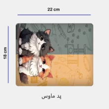 ست ماگ به همراه زیر لیوانی و پد ماوس مدل گربه کد 354