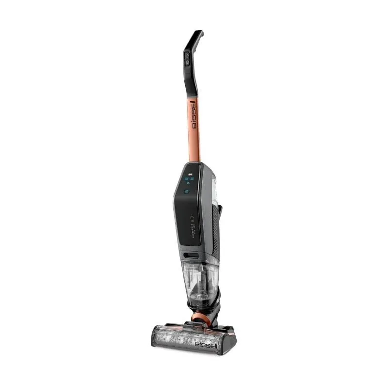 جارو شارژی عصایی بیسل مدل CrossWave X7 Cordless Pro 2955Z با باتری لیتیوم یونی 2600 میلیآمپرساعت، دو مخزن جداگانه آب و زباله، فیلتر HEPA، قابلیت شستوشوی خودکار برس و حالت توربو مخصوص حیوانات خانگی