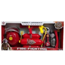 ست اسباب بازی لوازم آتش نشانی ناب سل مدل آب پاش ،کلاه، چکش و ابزار کدFIRE FIGHTING TOOL SET NAAB001 مجموعه 7 عددی