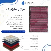فرش ماشینی 1000 شانه هانوکس زمینه سرخابی حاشیه کرم مدل مدرن کد HAM.974.2