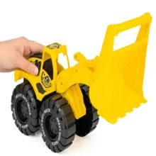ماشین بازی کامیون راهسازی غیرکنترلی مدل HDT-Loader با بدنه پلاستیکی، در ابعاد 260×140×150 و مناسب 9 تا 10 سال