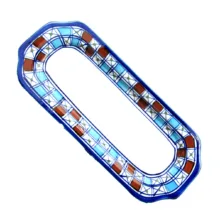 دیس کباب چینی میبدمروارید مدل شطرنجی کد KABAB بسته 6 عددی