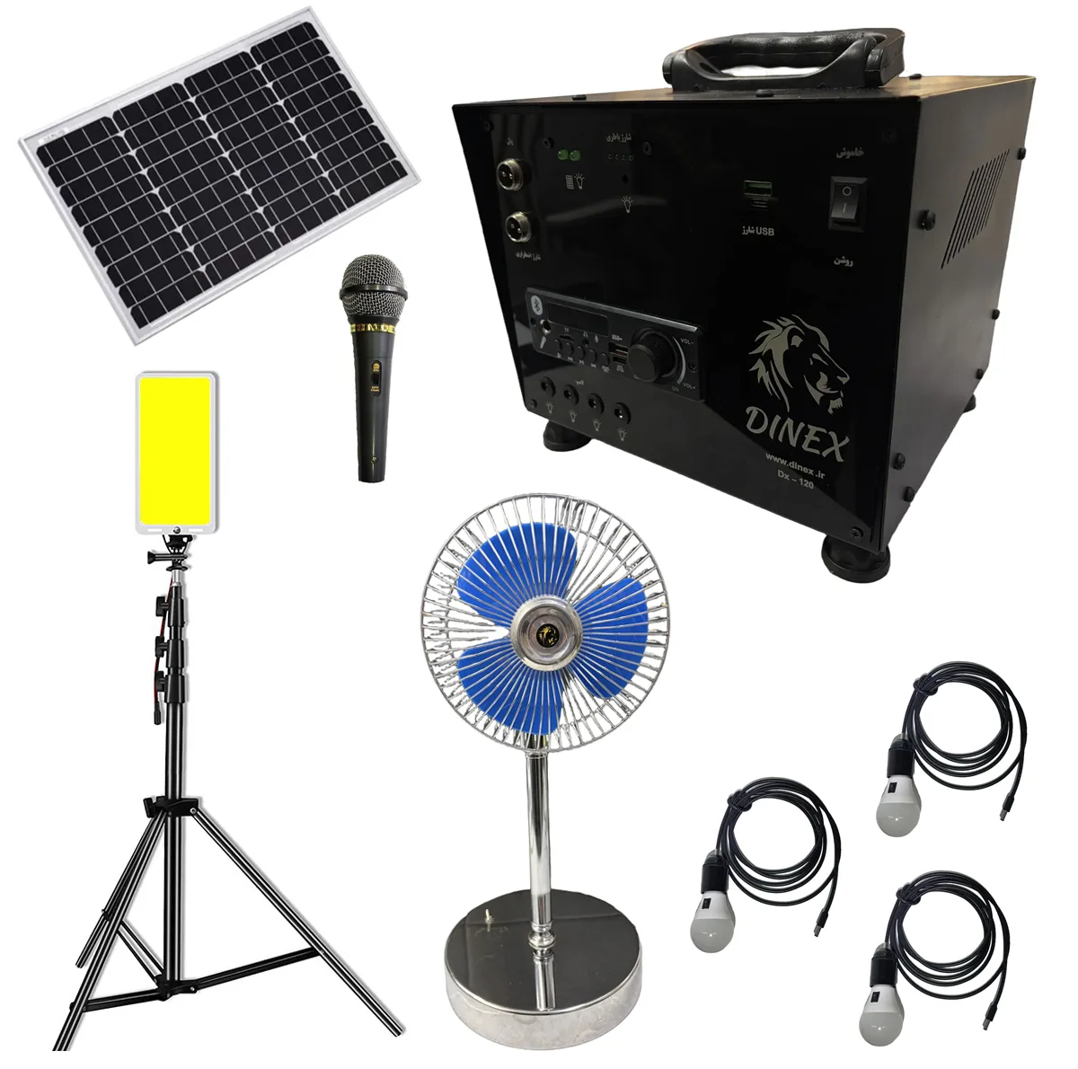 پکیج خورشیدی دینکس مدل اسپیکر دار DX-120
