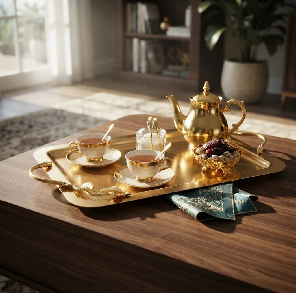 سینی دسته دار مدل 34868 سایز 42x26 سانتیمتر