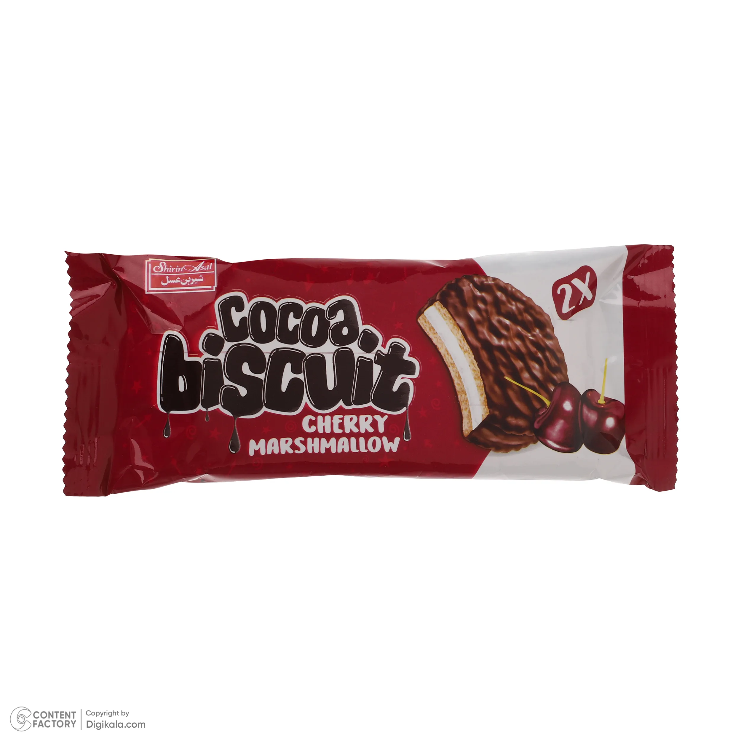بیسکویت والس شکلاتی دوقلوی گیلاس شیرین عسل - 45 گرم
