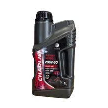 روغن موتور سیکلت تمام سنتتیک چارلی مدل SN 20W-50 حجم 1 لیتر