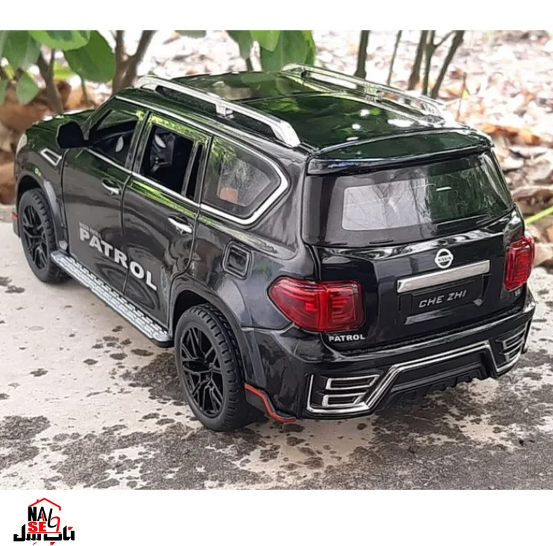 ماشین بازی ناب سل مدل نیسان پاترول فلزی موزیکال چراغدار عقب کش کد Musical and Light-Up Metal Patrol Toy Car