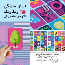 فلش کارت آموزشی طرح کتاب پارچه ای سیاه و سفید و رنگی مناسب رشد بینایی و افزایش تمرکز مدل نوزاد