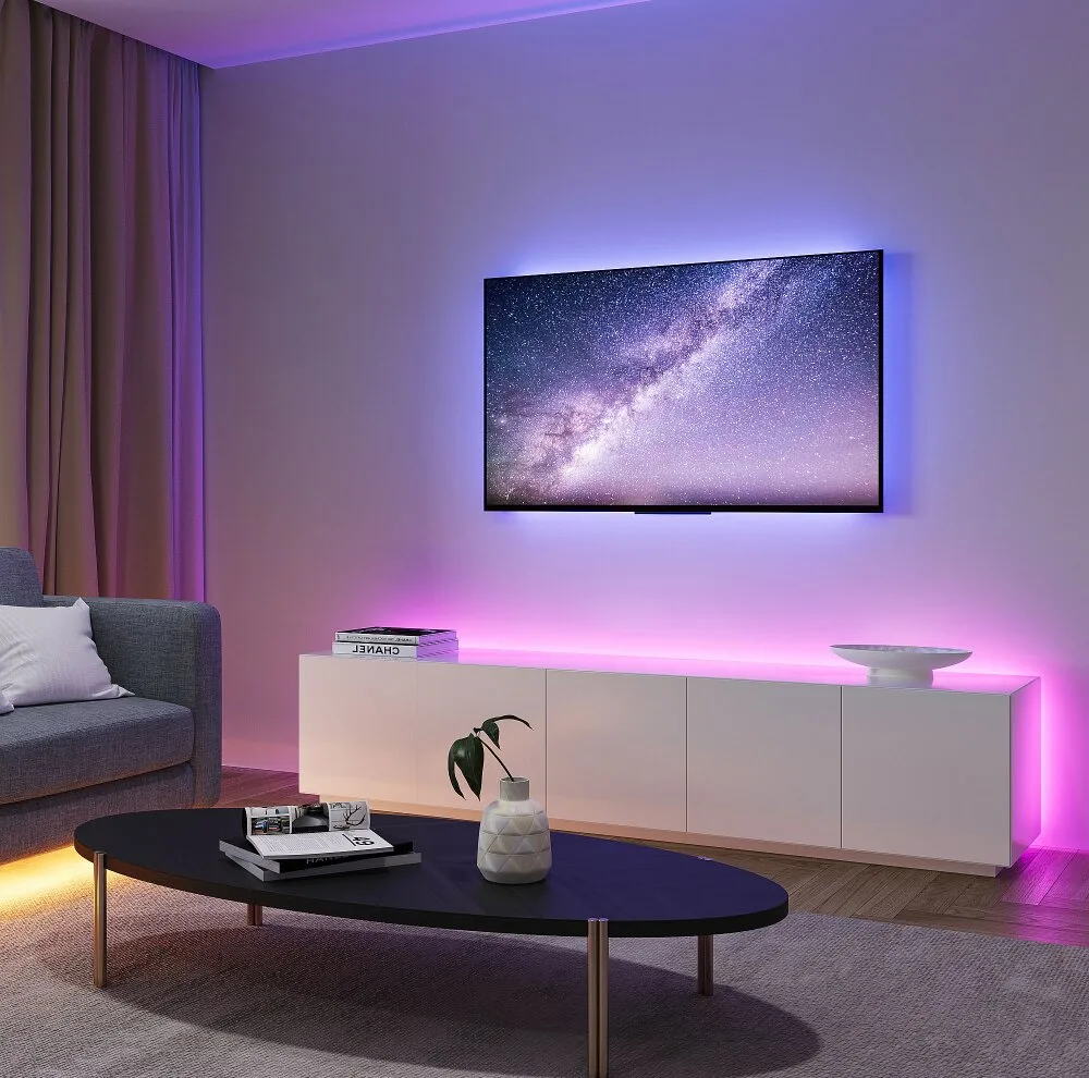 ریسه ال ای دی مدل RGB مولتی کالر بک لایت طول 3 متر